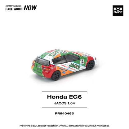 Pre-Order - 1:64 Pop Race Honda Civc (EG6) JACCS PR640465 Stocks Due Oct / Nov 2026