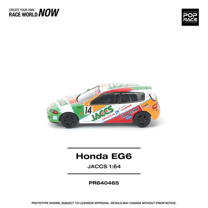 Pre-Order - 1:64 Pop Race Honda Civc (EG6) JACCS PR640465 Stocks Due Oct / Nov 2026
