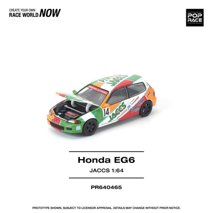 Pre-Order - 1:64 Pop Race Honda Civc (EG6) JACCS PR640465 Stocks Due Oct / Nov 2026