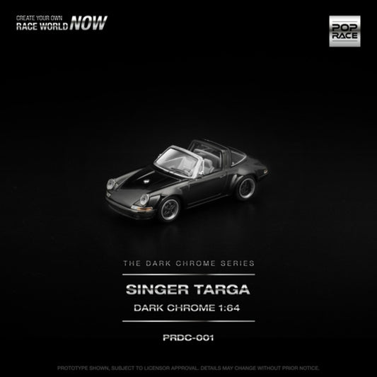 PRE ORDER STOCKS DUE MARCH / APRIL 2026 1:64 POP RACE PRDC001 SINGER TARGA DARK CHROME