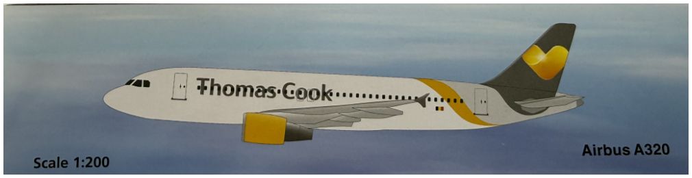 Available To Order – (704662) Airbus A320 Thomas Cook Belgium Livery 1:200 PPC Holland Model (PRP TCOOKA320-BEL)