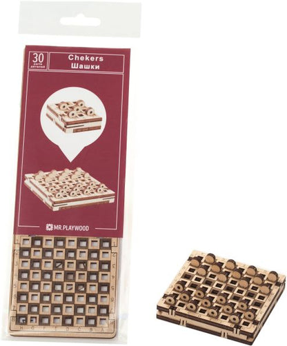 Available To Order – Checkers (Game) (30 Pieces) (72x72x18mm) (PWD 10025)