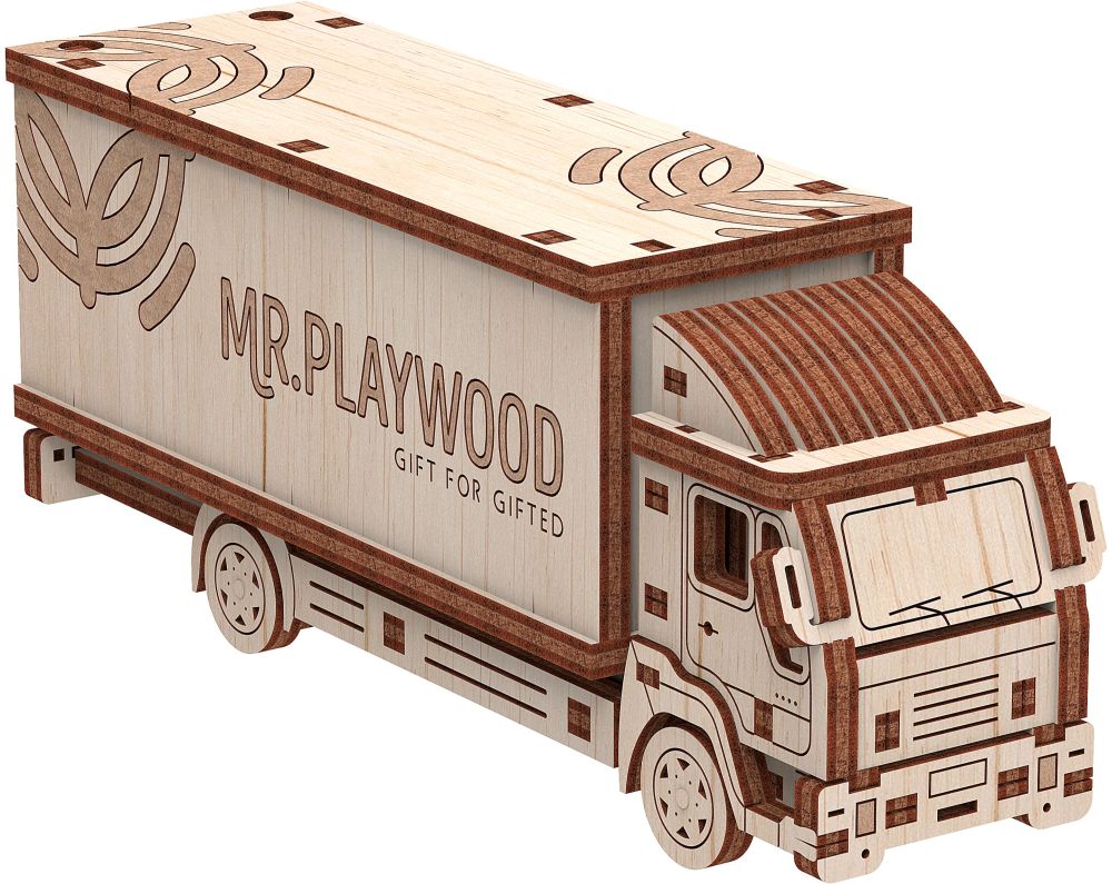 Available to Order – Rigid Truck (Lorry) - 62Pcs Assembled - 150x40x60mm (PWD 10109)