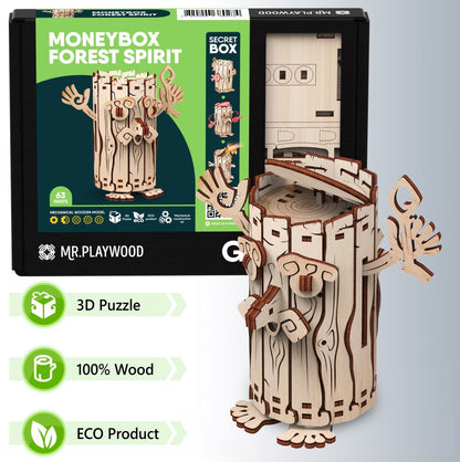 Available to Order – Forest spirit - moneybox - 63Pcs Puzzle Box (PWD 10605)