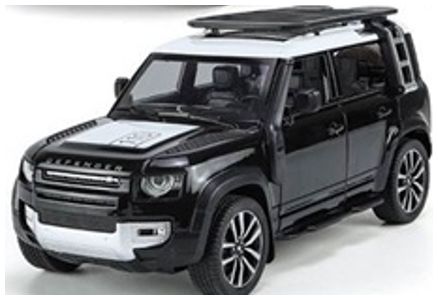 Available to Order – Land Rover Defender 110 Black Opening Parts/Light and Sound -1:24 Q2002A 1:24 (QXT 2401014K)