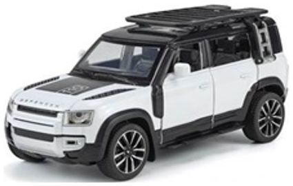 Available to Order – Land Rover Defender 110 White Opening Parts/Light and Sound -1:32 Q3002A 1:32 (QXT 2401017W)