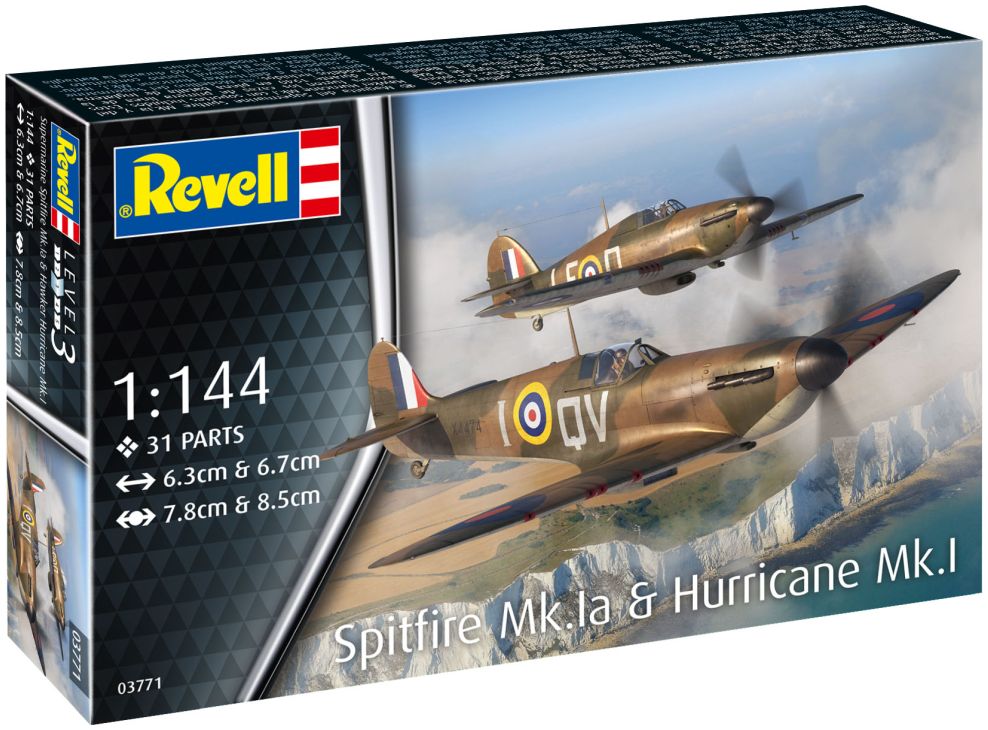 Available to Order – Spitfire Mk.Ia & Hurricane Mk.I 1:144 (REV 03771)