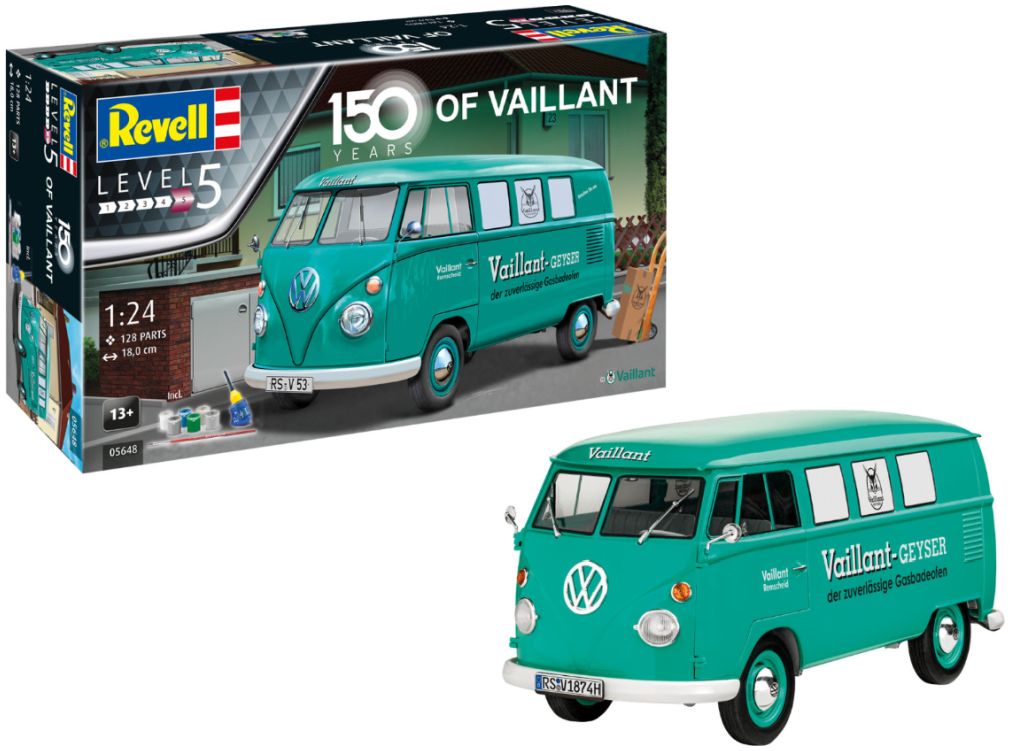 Available to Order – VW T1 Bus '150 Years of Vaillant' 1:24 (REV 05648)