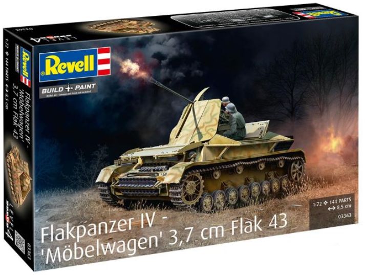 Available to Order – Model Set Flakpanzer IV 'Mobelwagen' 3.7cm Flak 1:72 Revell Model (REV 63363)