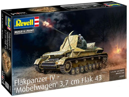 Available to Order – Model Set Flakpanzer IV 'Mobelwagen' 3.7cm Flak 1:72 Revell Model (REV 63363)