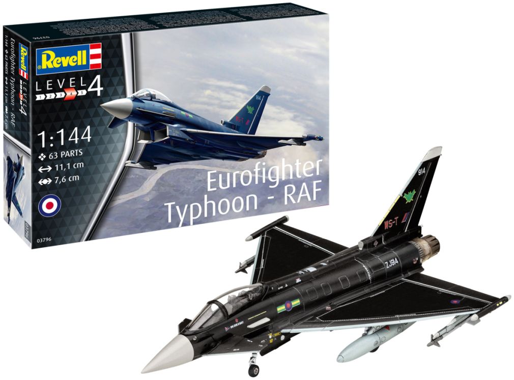 Available To Order – Eurofighter Typhoon - RAF Model Set 1:144 Revell Model (REV 63796)
