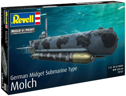 Available to Order – Model Set German Midget Submarine Type Molch 1:72 Revell Model (REV 65187)