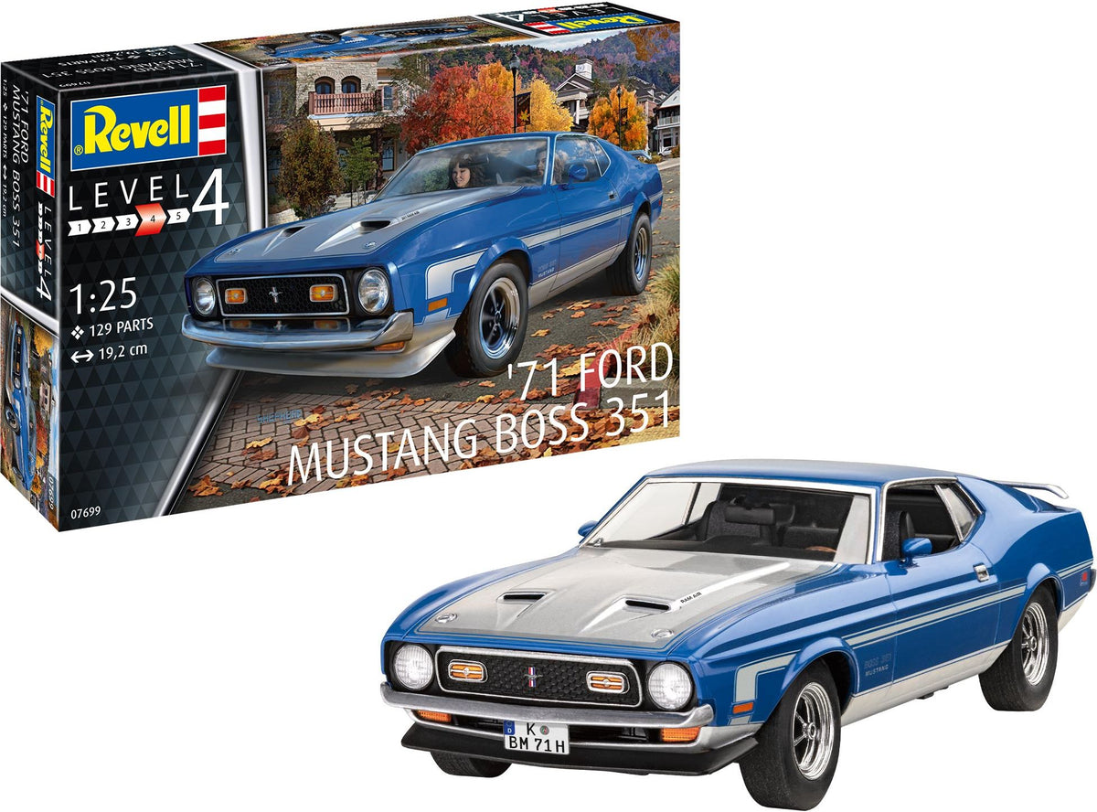 Available to Order – Mustang Boss 351 1971 Model Set 1:25 Revell Model (REV 67699)