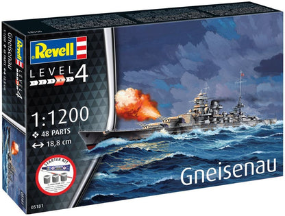 Battleship Gneisenau Starter Kit 1:1200 Revell Model