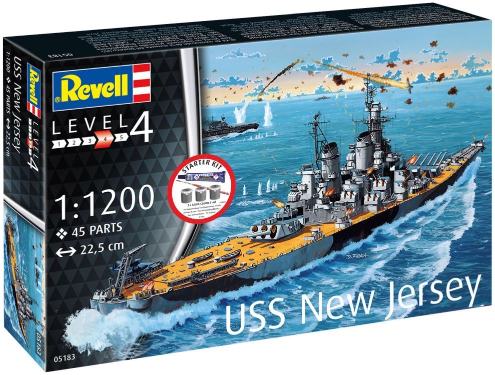 Battleship USS New Jersey Starter Kit 1:1200 Revell Model
