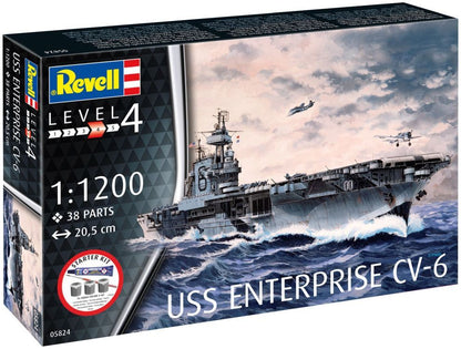 USS Enterprise CV-6 Starter Kit 1:1200 Revell Model