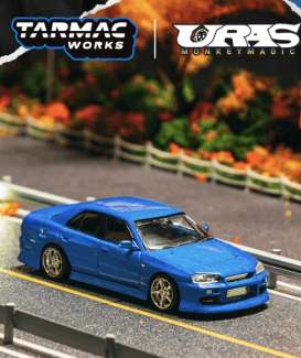 Pre-Order – Nissan Skyline ER34 Uras Blue Blister Packaging TCT64G088BLBL Stocks Due Nov / Dec 2026 1:64 Tarmac Works Diecast Model Stocks Due Nov / Dec 2026