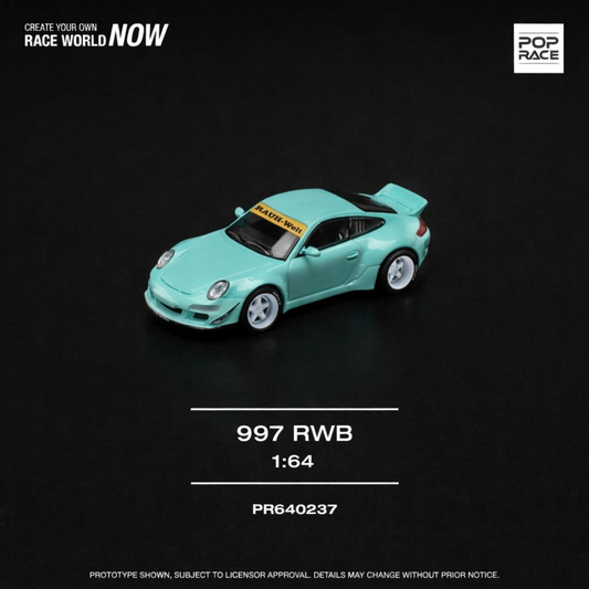 1:64 POP RACE PR640237 RWB 997 LIGHT BLUE