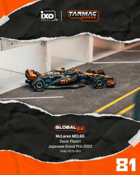 Pre-Order – 2023 McLaren MCL60 Oscar Piastri Japanese Grand Prix TCT64GF070OP3 Stocks Due Jul / Aug 2026 1:64 Tarmac Works Diecast Model