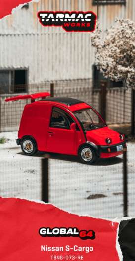 Pre-Order – 1995 Nissan S-Cargo Red TCT64G073RE Stocks Due Nov / Dec 2026 1:64 Tarmac Works Diecast Model