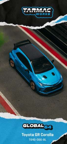 Pre-Order – 2025 Toyota Corolla GR Flame Blue Blister Packaging TCT64G066BLBL Stocks Due Nov / Dec 2026 1:64 Tarmac Works Diecast Model Stocks Due Nov / Dec 2026