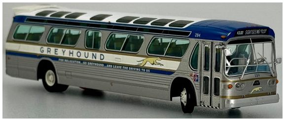 Available To Order – New Look Suburban Bus Greyhound New York World's 1964 Fair (Limited Edition 250pcs) 1:87 Rapido Trains Model (RPO 753165)