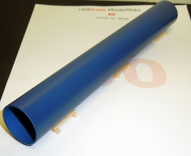 Available To Order – Steel Pipe 8" x 1" - Blue (OO) 1:76 RS Models (RSM 9040)