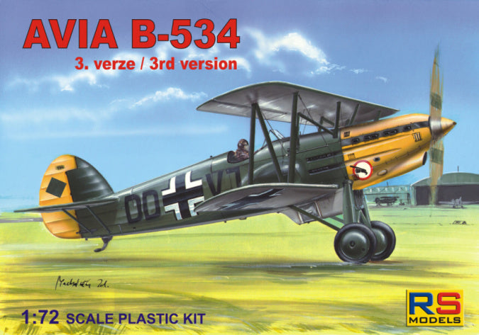 Available To Order – Avia B-534 III. Version (6 Decal v. for Czech, Luftwaffe, Slovakia) 1:72 RS Models (RSM 92079)