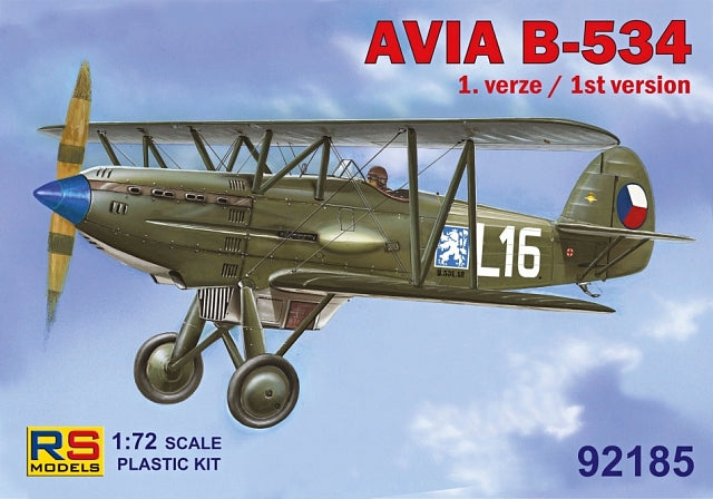 Available To Order – Avia B-534 I.version (4 decal v. for Czech, Luftwaffe) 1:72 RS Models (RSM 92185)