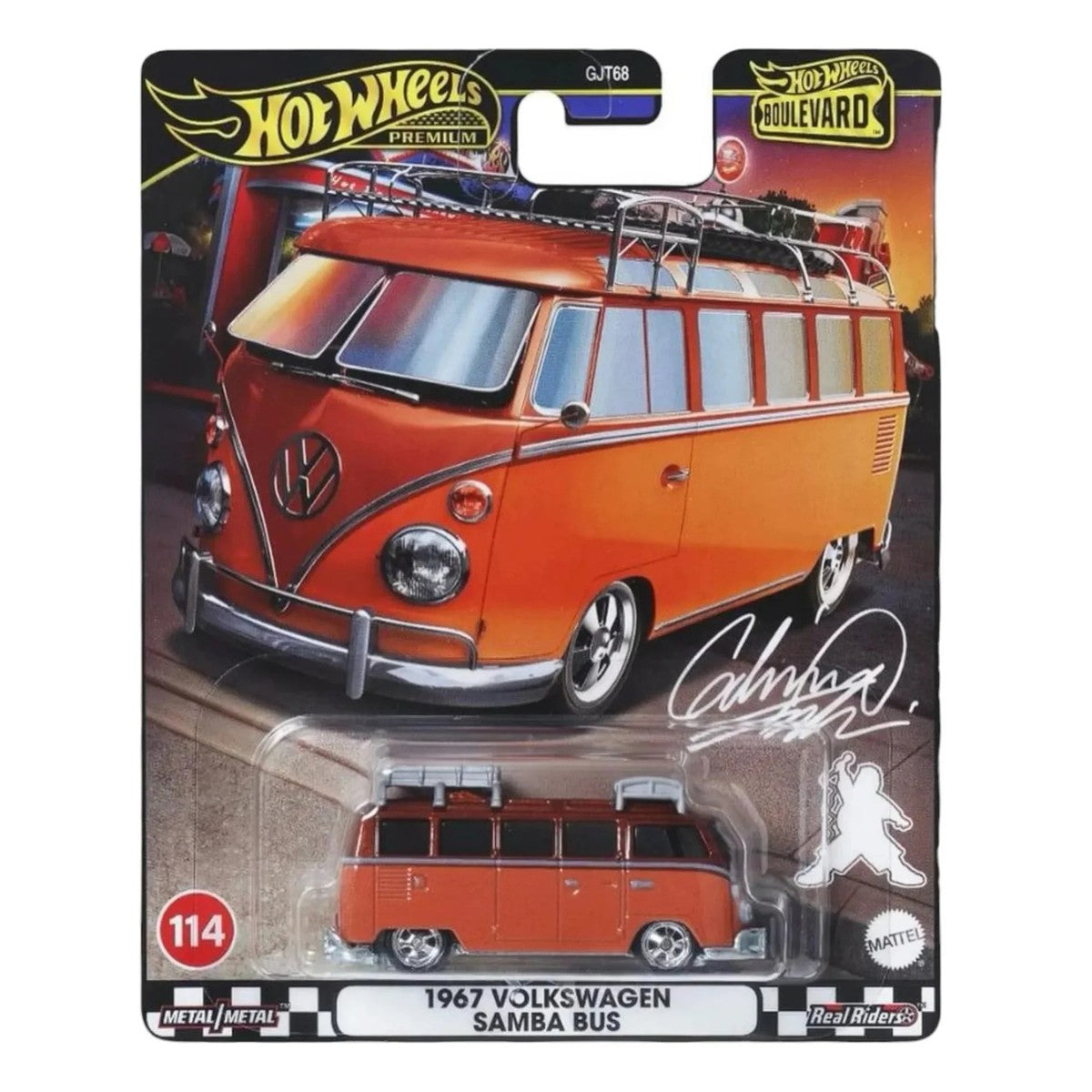 1:64 Hot Wheels Boulevard No 114 1967 Volkswagen Samba Bus HRT62