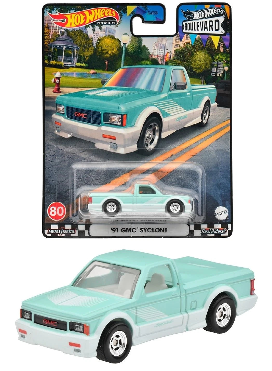 1:64 HOTWHEELS HKF24 BOULEVARD NO. 80 '91 GMC SYCLONE