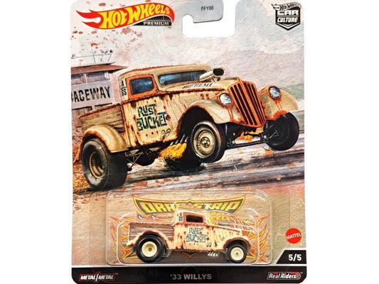 1:64 HOTWHEELS HCJ88 DRAG STRIP DEMONS 5/5 '33 WILLYS