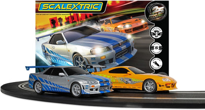 Available To Order – Fast and Furious Set 25 Years Supra vs R34 1:32 Scalextric Model (SCA C1465M)
