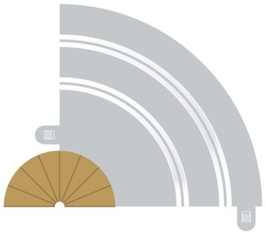 Available To Order – Radius 1 Curve Inner Borders 180  x 2 (SCA C8279)
