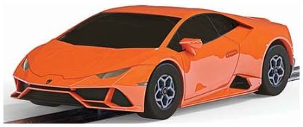 Micro Scalextric Lamborghini Huracan Evo Car Orange 1:64 Scalextric Model