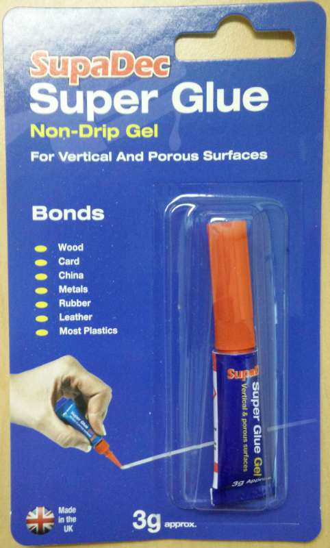 Available to Order – SupaDec Super Glue 3g Tube (Non Drip Gel) 3G (SDC 414280)