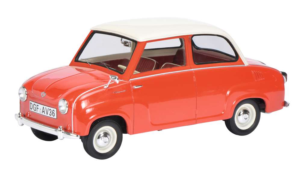 Available to Order – Goggomobil - Red/White 1:18 Schuco Model (SHU 00097)