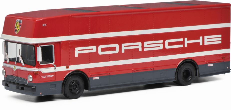Available to Order – Mercedes Benz Porsche Racing Transporter R Red 1:64 (SHU 20261)