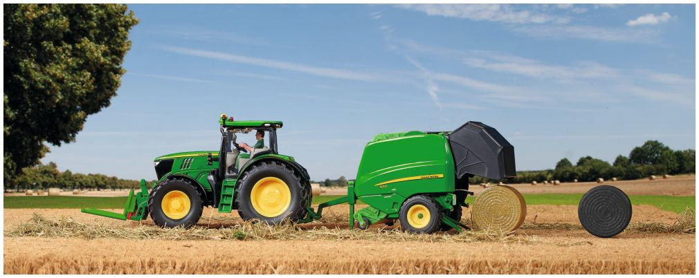 Available To Order – John Deere 6175R Tractor w/Round Baler 1:32 Siku Model (SIK 3838)