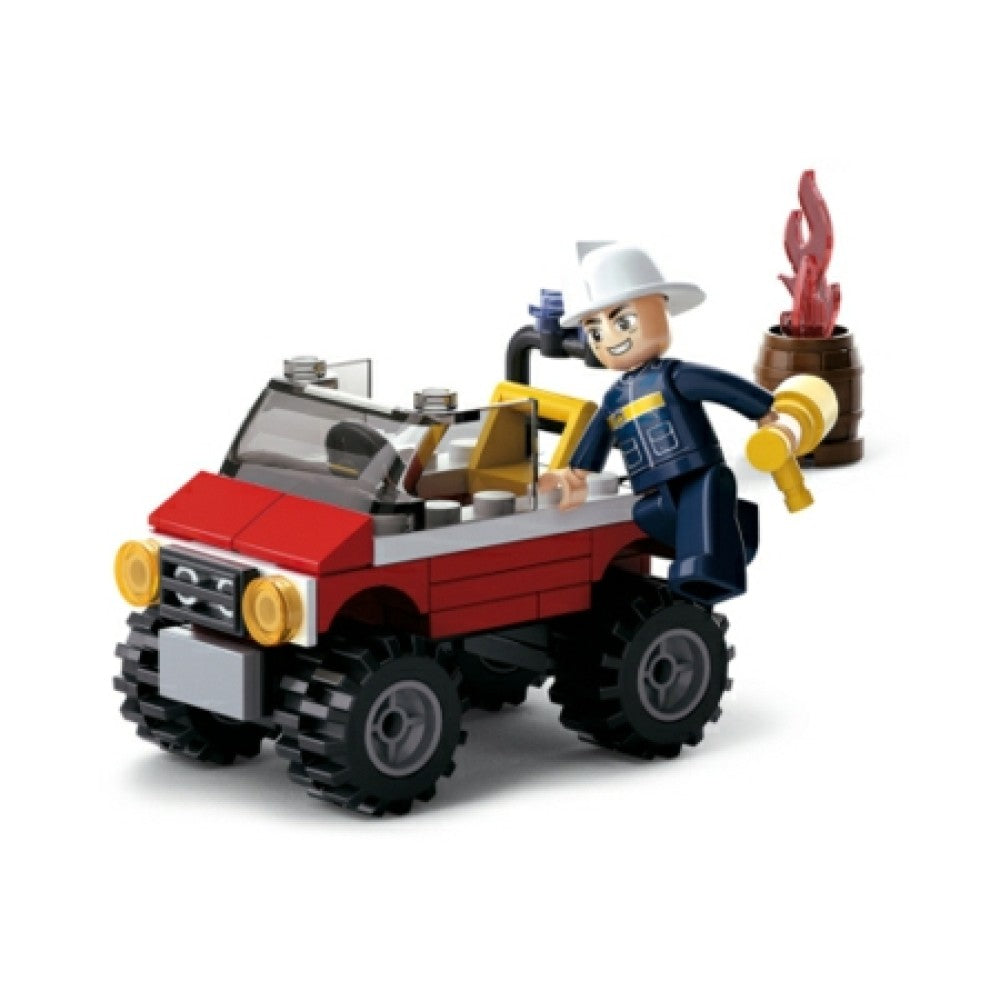 Available to Order – Fire Police Car 58pcs Model (slm38-b0621) Sluban Model (SLM38-B0621)