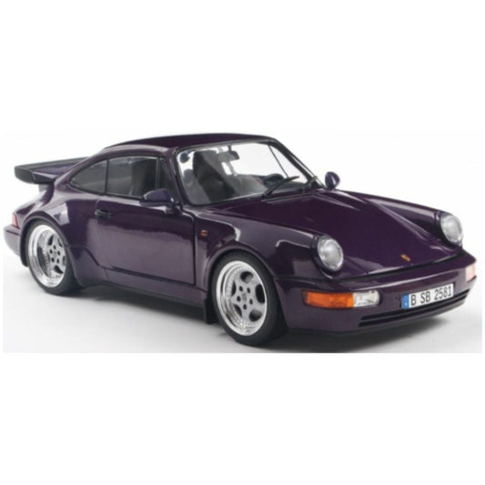 Pre-Order - 1:18 SOLIDO Porsche 911 (964) Turbo Violet Blue Metallic 1990 SOL1803412 Stocks Due Mar / Apr 2026