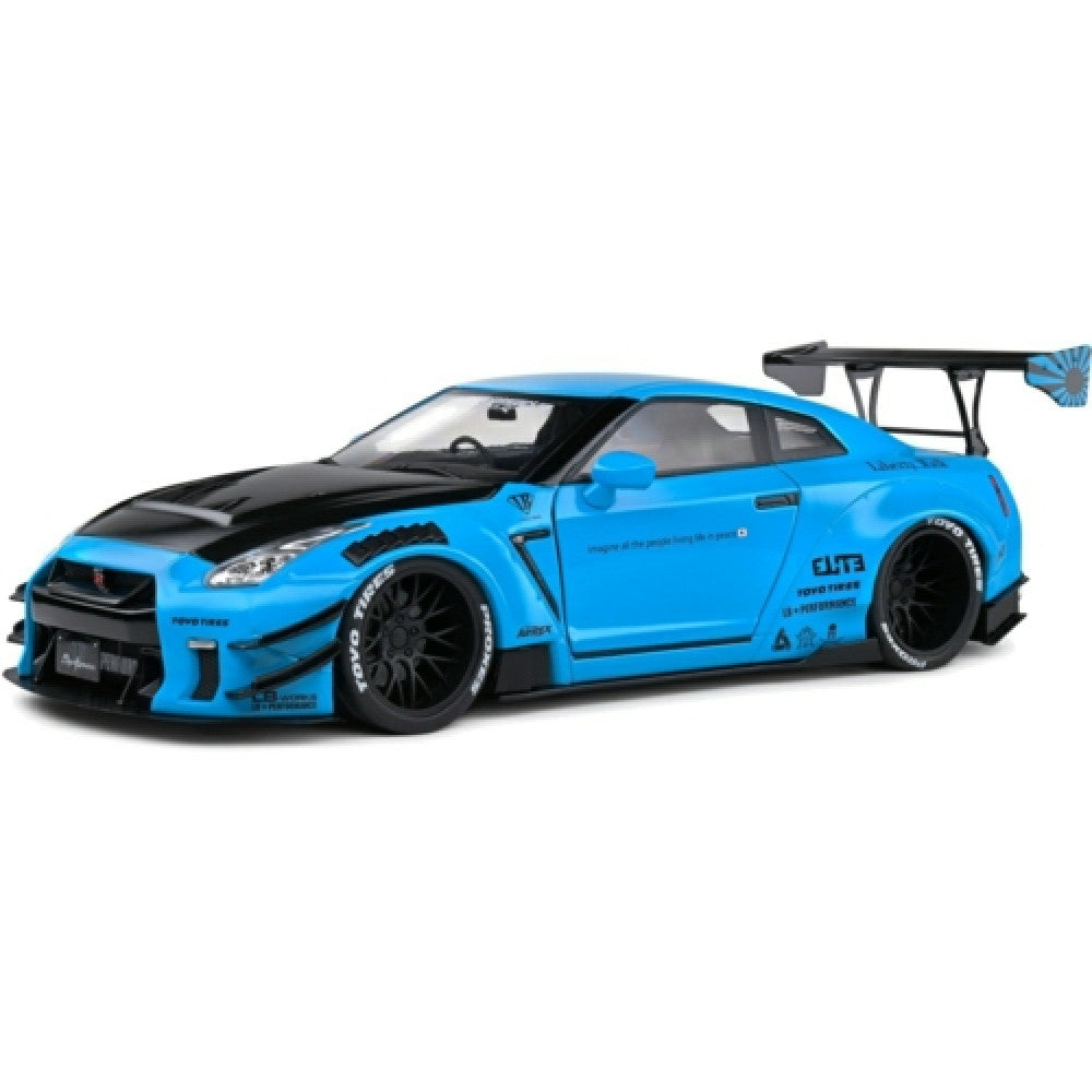 Available To Order – SOL1805817 - 1:18 Nissan GT-R (r35) W/liberty Walk Body Kit 2.0 Baby Blue 2024 SOLIDO Model (SOL1805817)