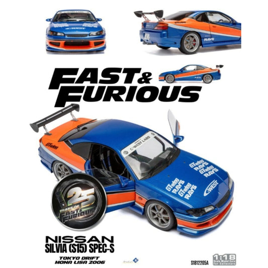 SOL1812205A - 1:18 Nissan Silvia (s15) SPEC-S Tokyo Drift Mona Lisa 2006 Solido Model
