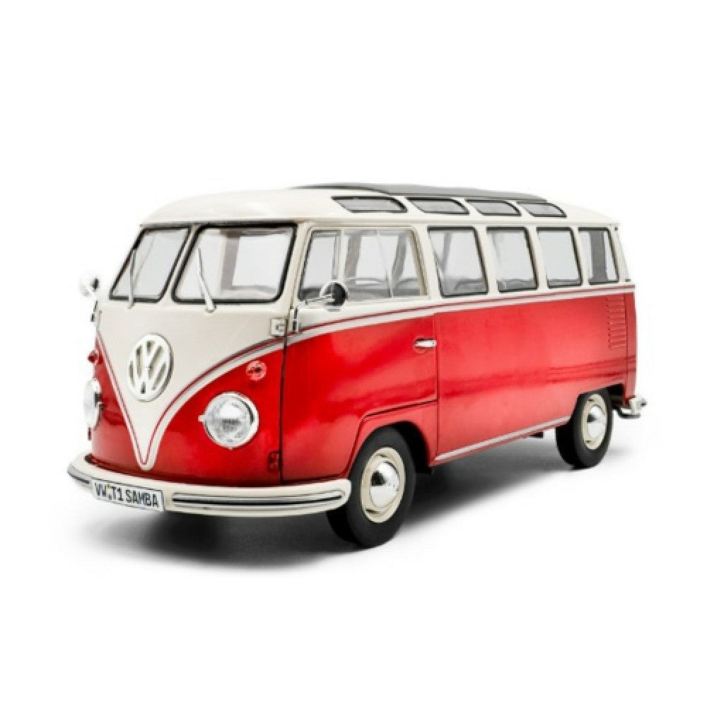 Available to Order – VW T1 Samba Samba Red/white 1962 1:18 Solido Model (SOL1813402)