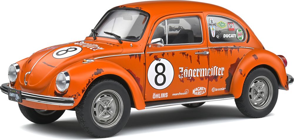 Available to Order – VW Beetle 1303 Jaegermeister Tribute Orange 1974 1:18 (SOL 1800518)