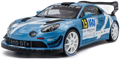 Available To Order – Alpine A110 RGT+ Blue #15 R.Astier D.Giraudet Rallye Du Mont Blanc 2024 1:18 (SOL 1801631)
