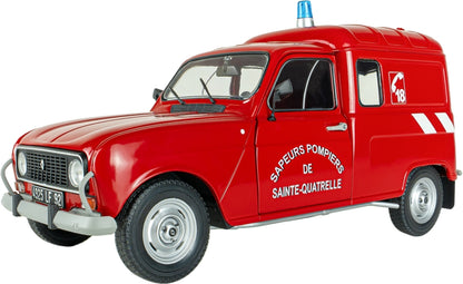 Renault 4LF4 Pompier Red 1976 1:18 Solido Model