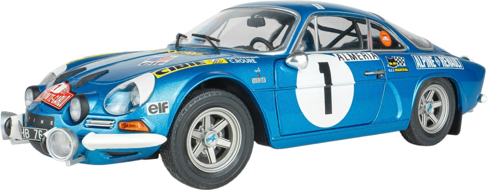 Alpine A110 1600S Blue #1 Therier/Roure Rallye Monte Carlo 1972 1:18 Solido Model