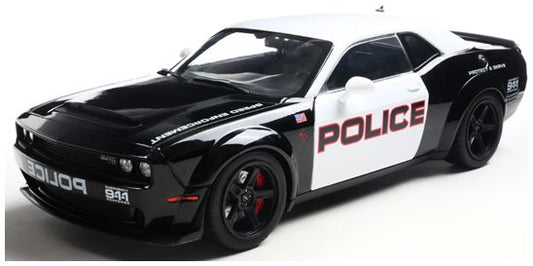 Available To Order – Dodge Challenger R/T SCAT Pack Widebody Highway Police 2023 1:18 (SOL 1805715)
