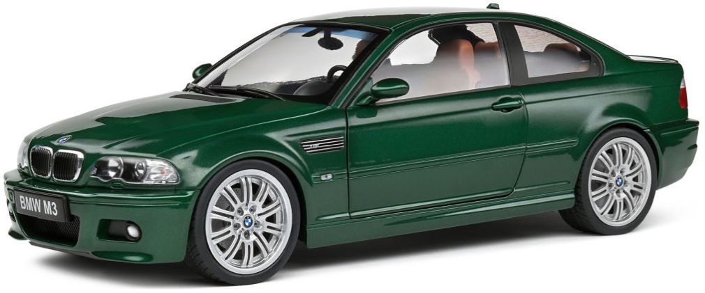 BMW E46 M3 Coupe Green 2000 1:18 Solido Model